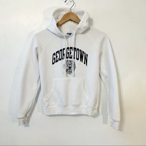 CHAMPION Georgetown White Pull-on Hoodie Size XS